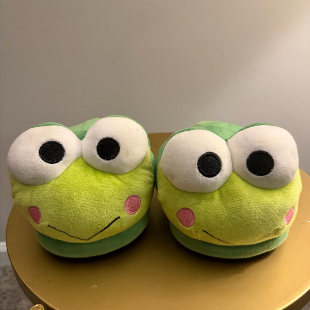 Cute Green Frog Plush slippers